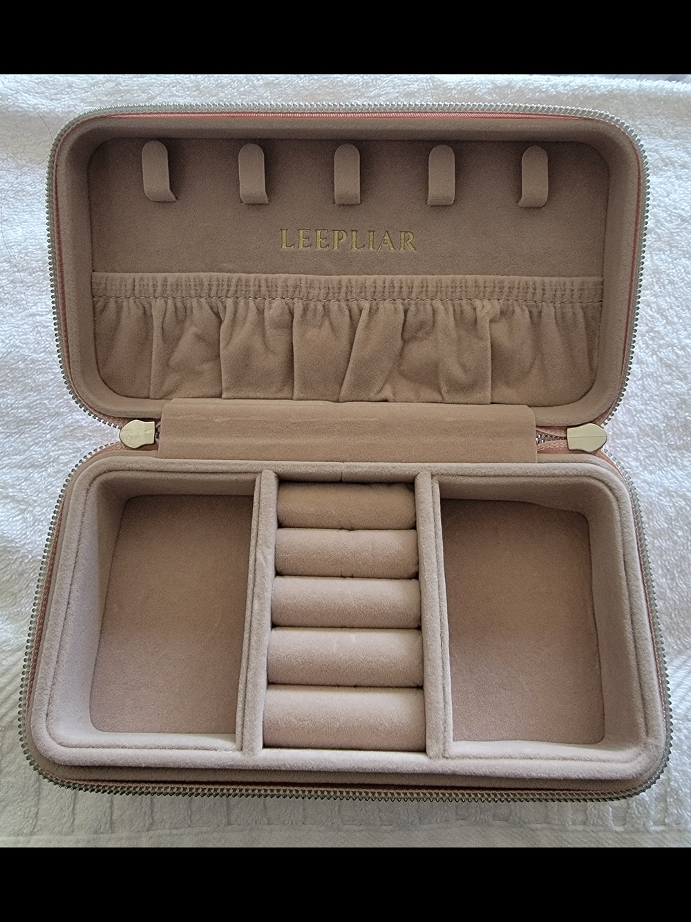 LEEPLIAR Pink Travel Jewelry Box